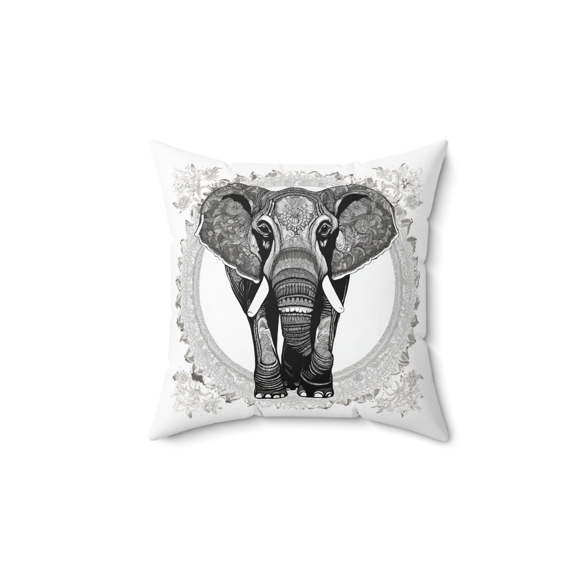 Quadratisches Kissen aus gesponnenem Polyester