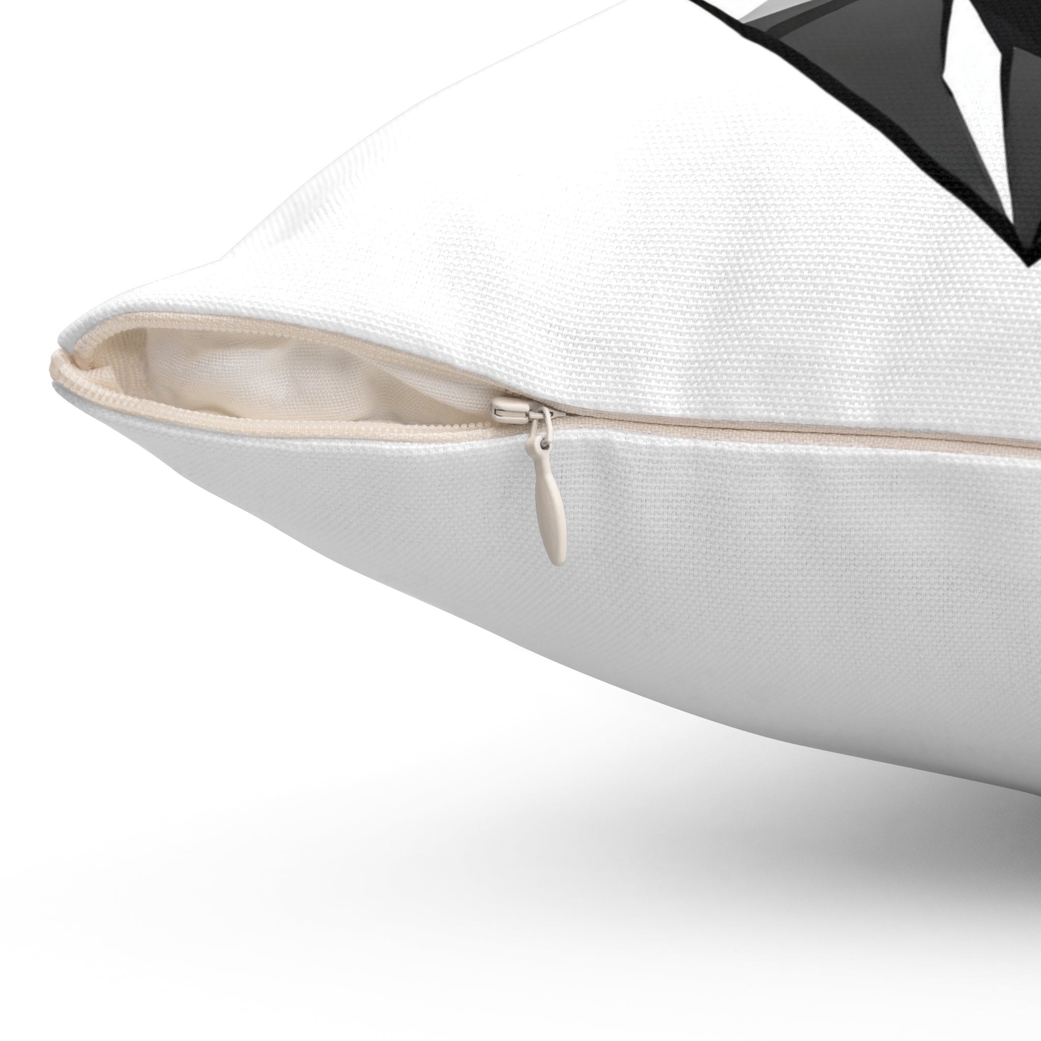 Quadratisches Kissen aus gesponnenem Polyester