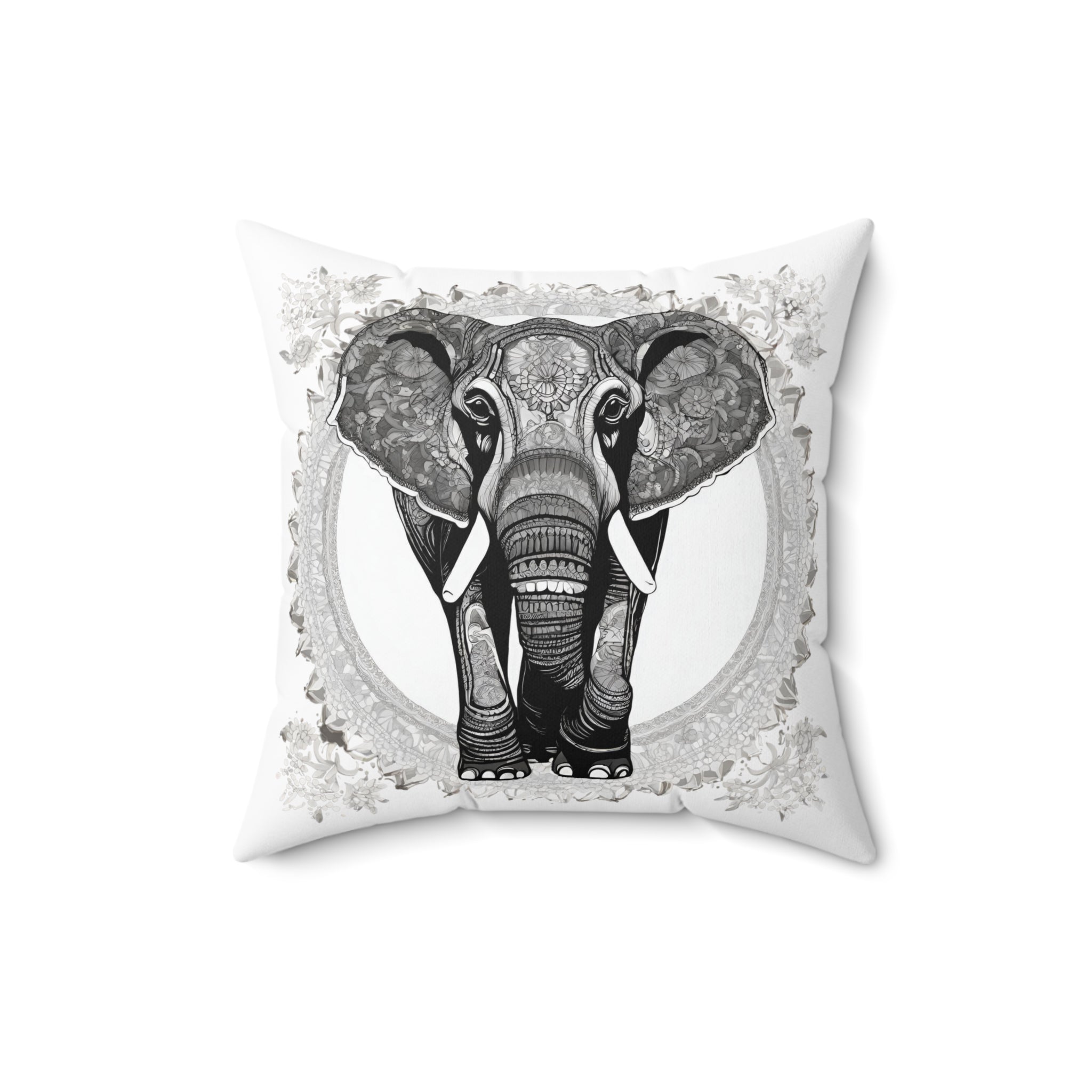 Quadratisches Kissen aus gesponnenem Polyester