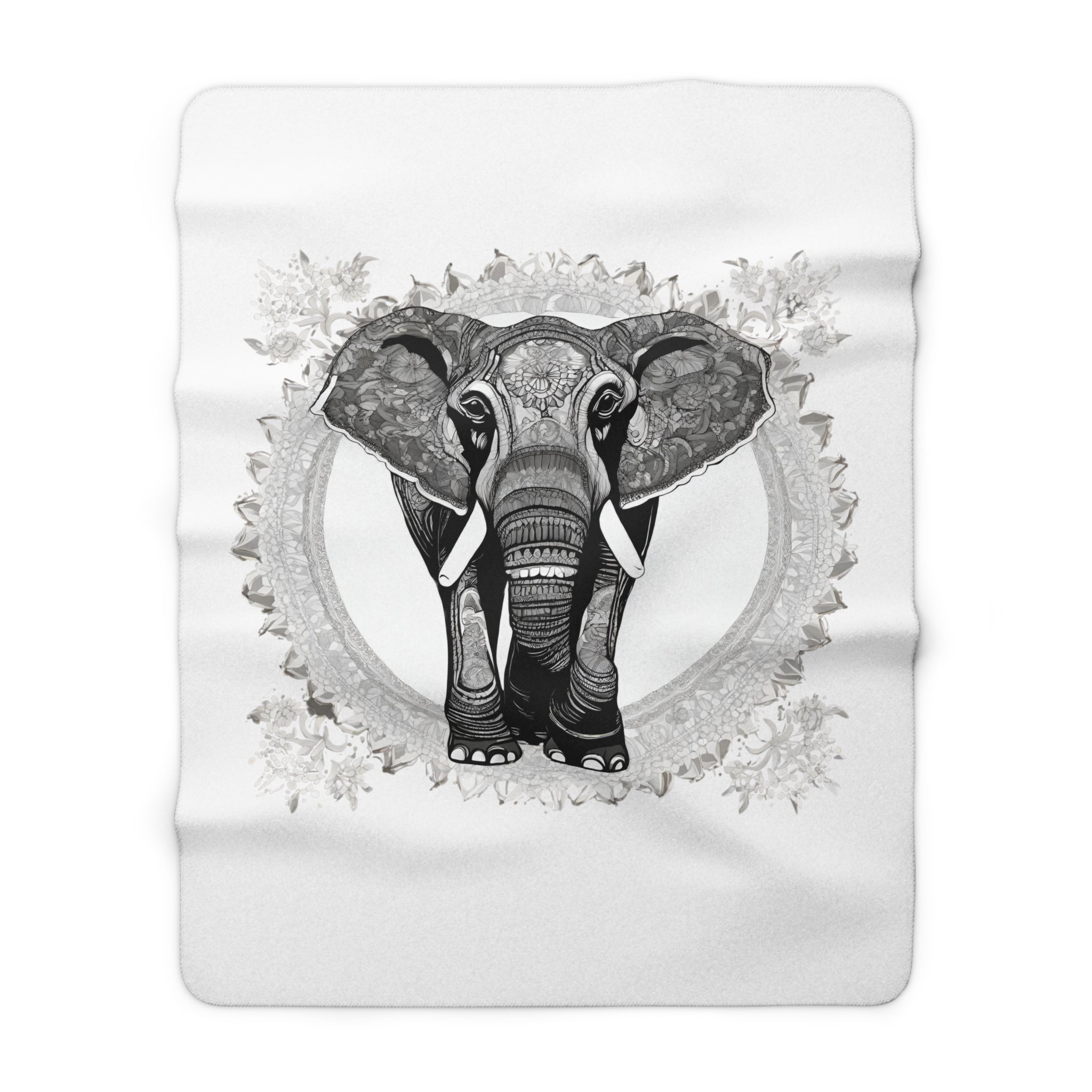 Elefant Art Sherpa Fleece-Decke