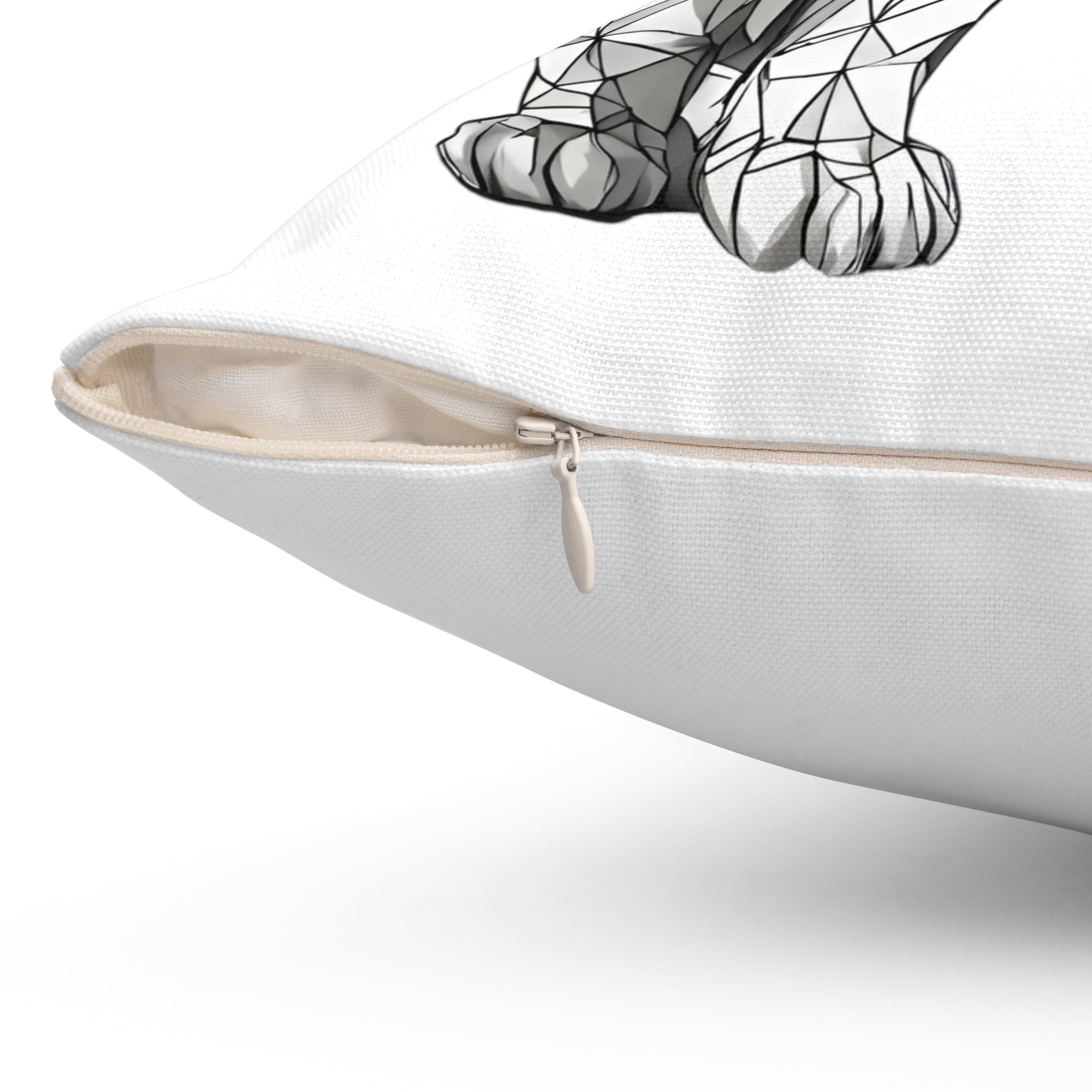 Quadratisches Kissen aus Lion Gesponnen Polyester