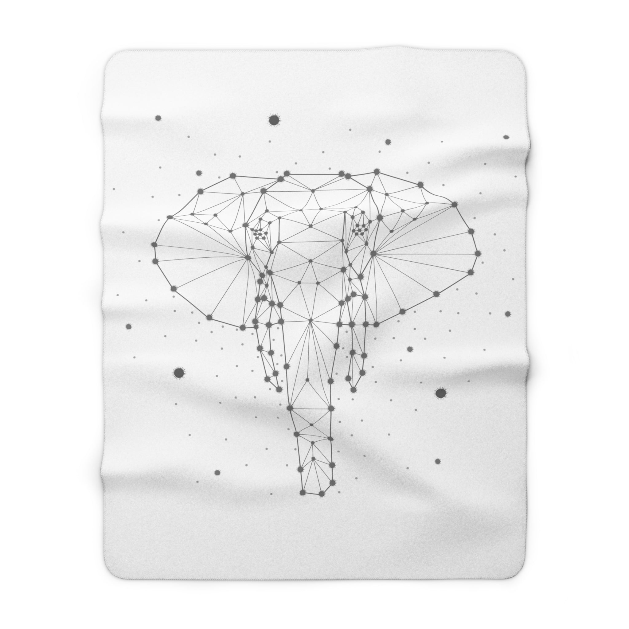 Elefantenkopf Sherpa-Fleecedecke