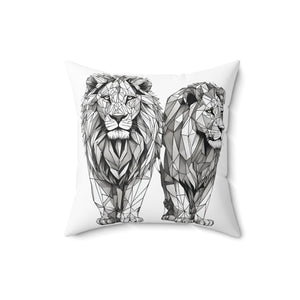 Quadratisches Kissen aus Lion Gesponnen Polyester