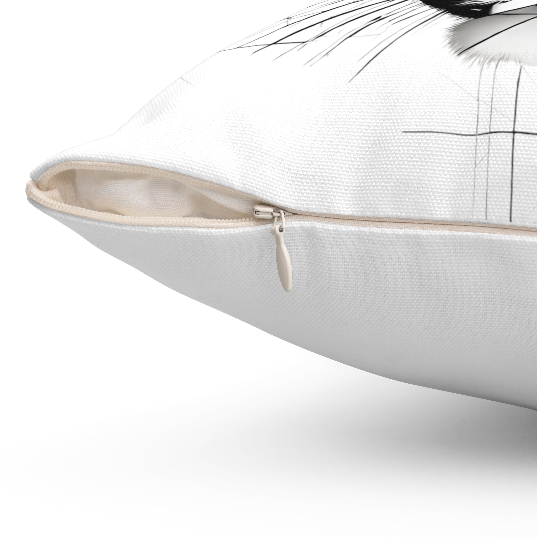 Tiger Face Gesponnen Polyester Quadratisches Kissen