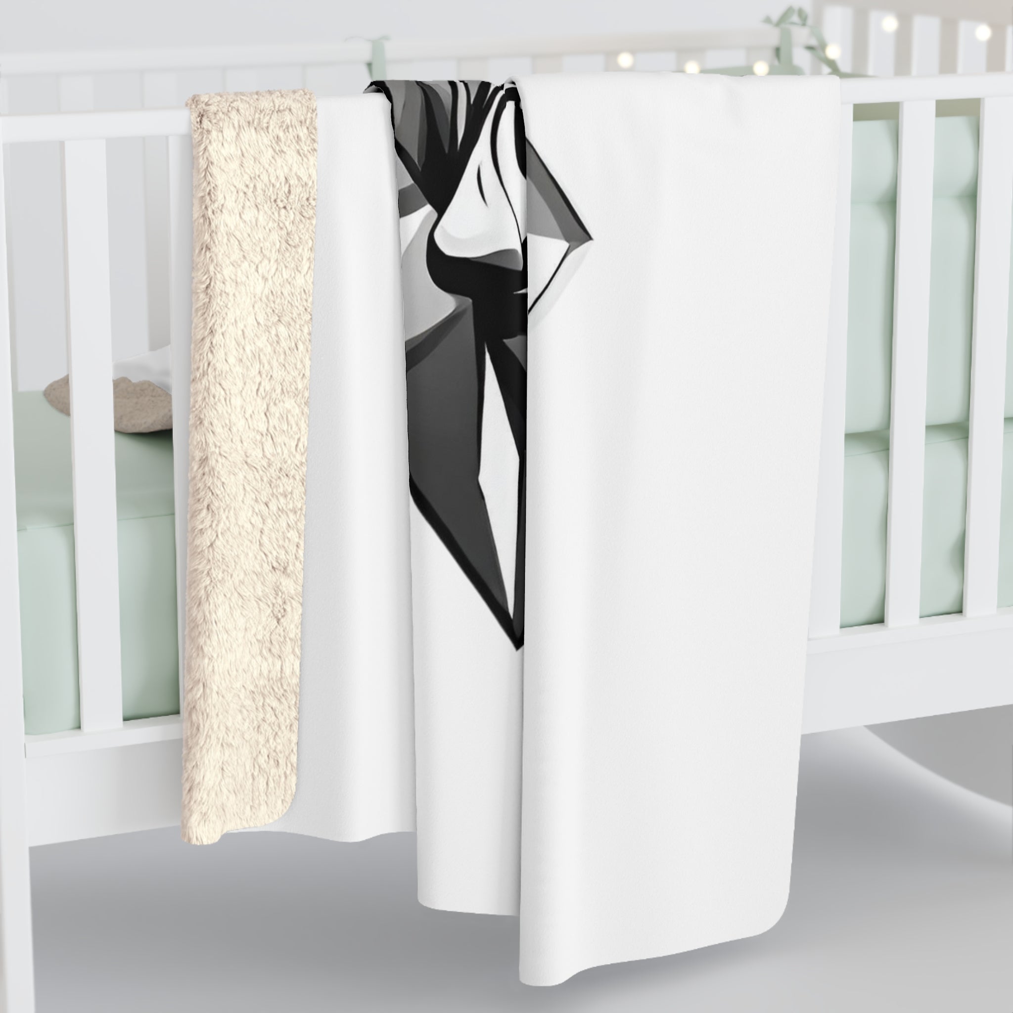 Stierkopf Sherpa-Fleecedecke