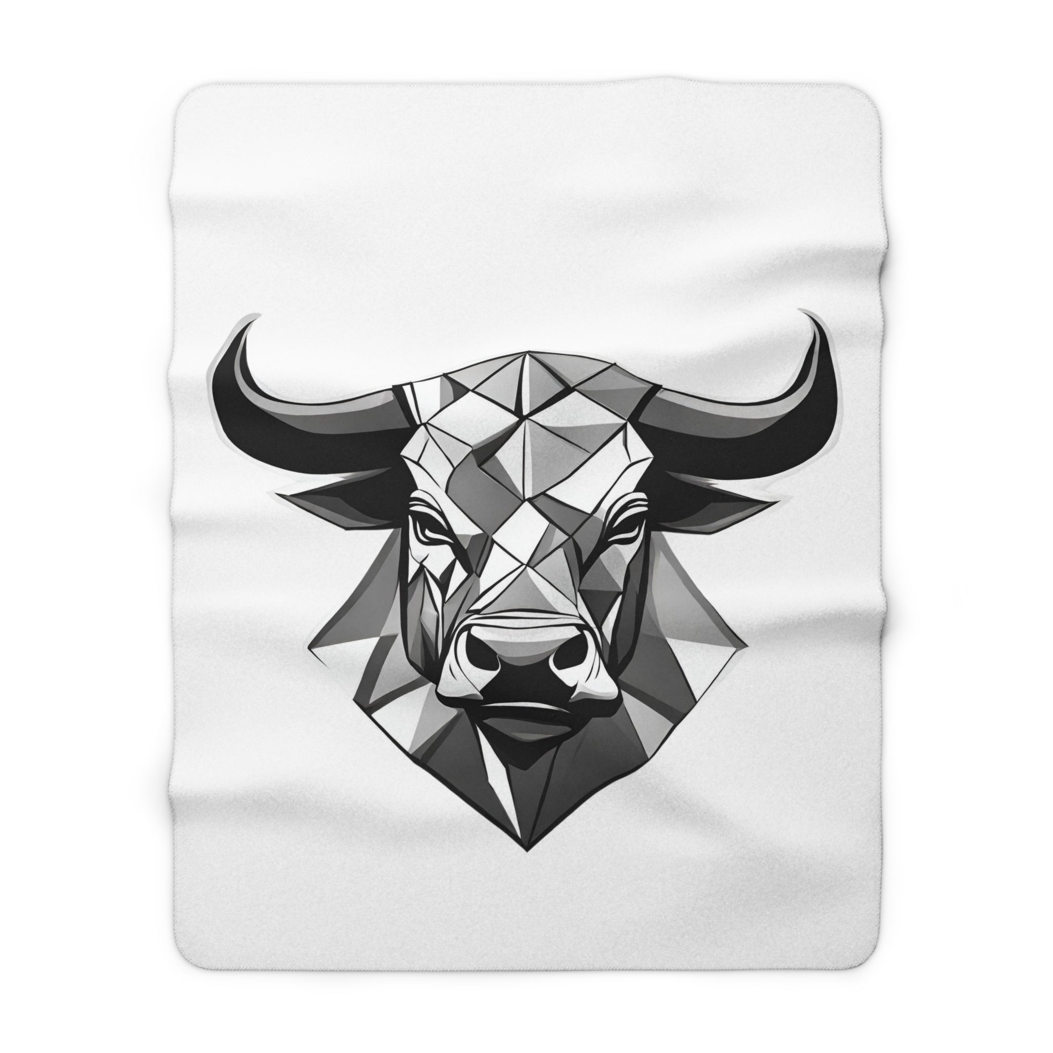 Stierkopf Sherpa-Fleecedecke