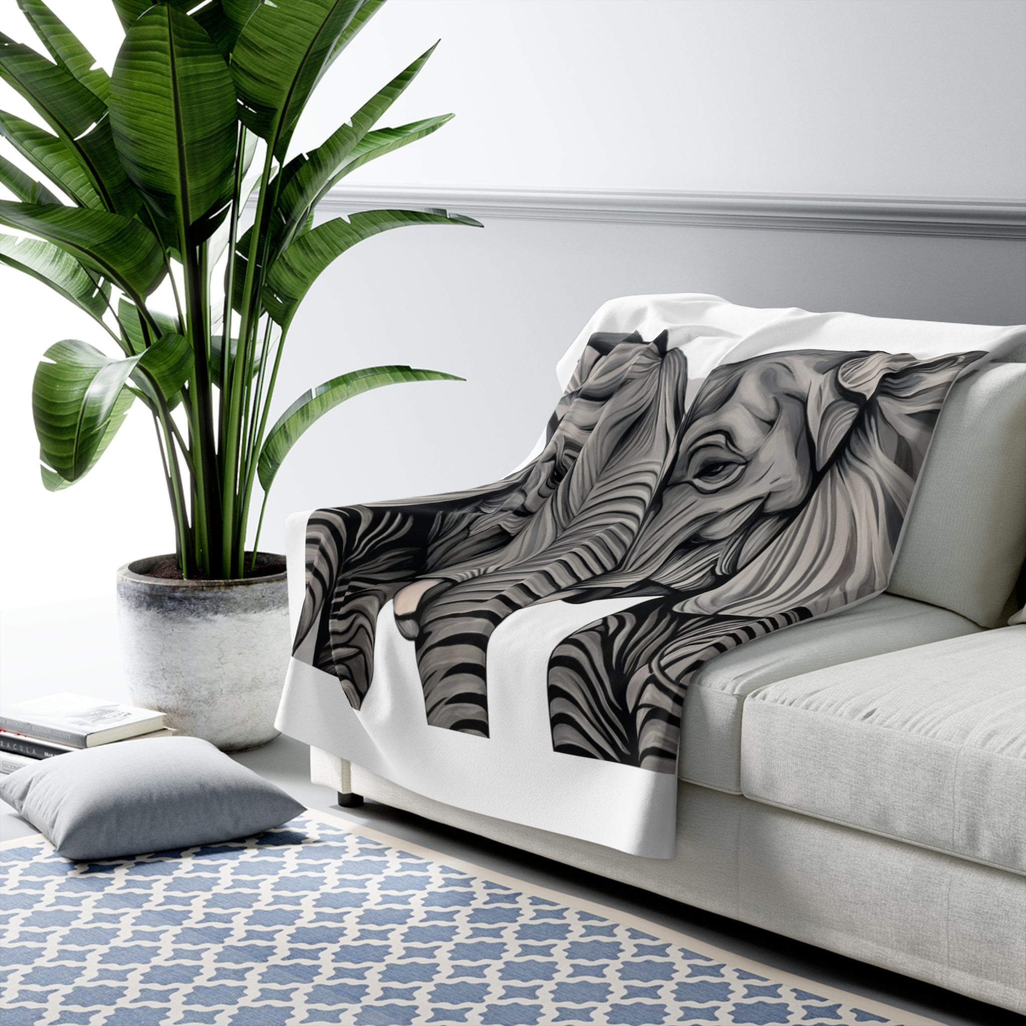 Zwei Elefanten Sherpa Fleece-Decke