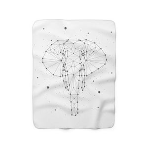 Elefantenkopf Sherpa-Fleecedecke