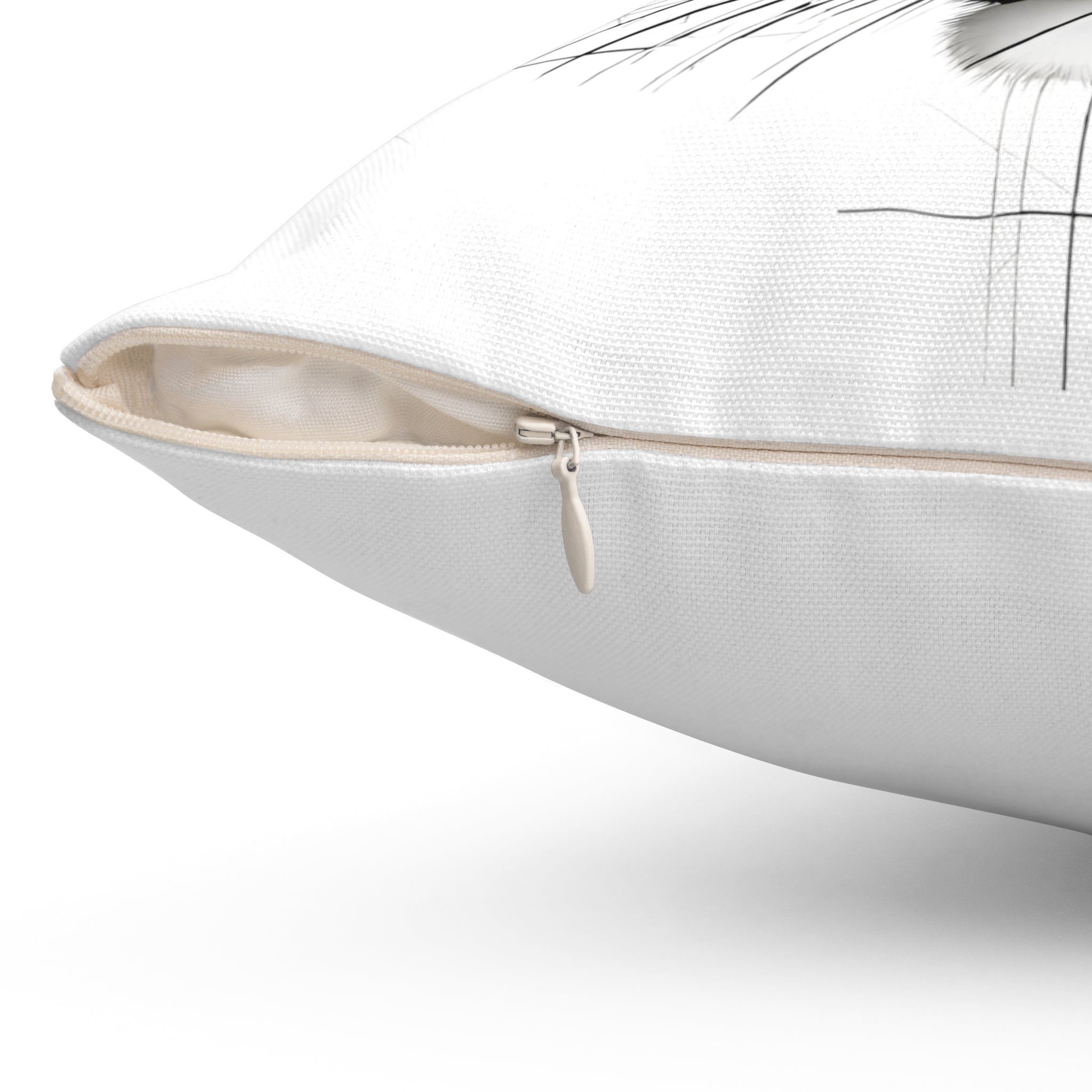 Tiger Face Gesponnen Polyester Quadratisches Kissen