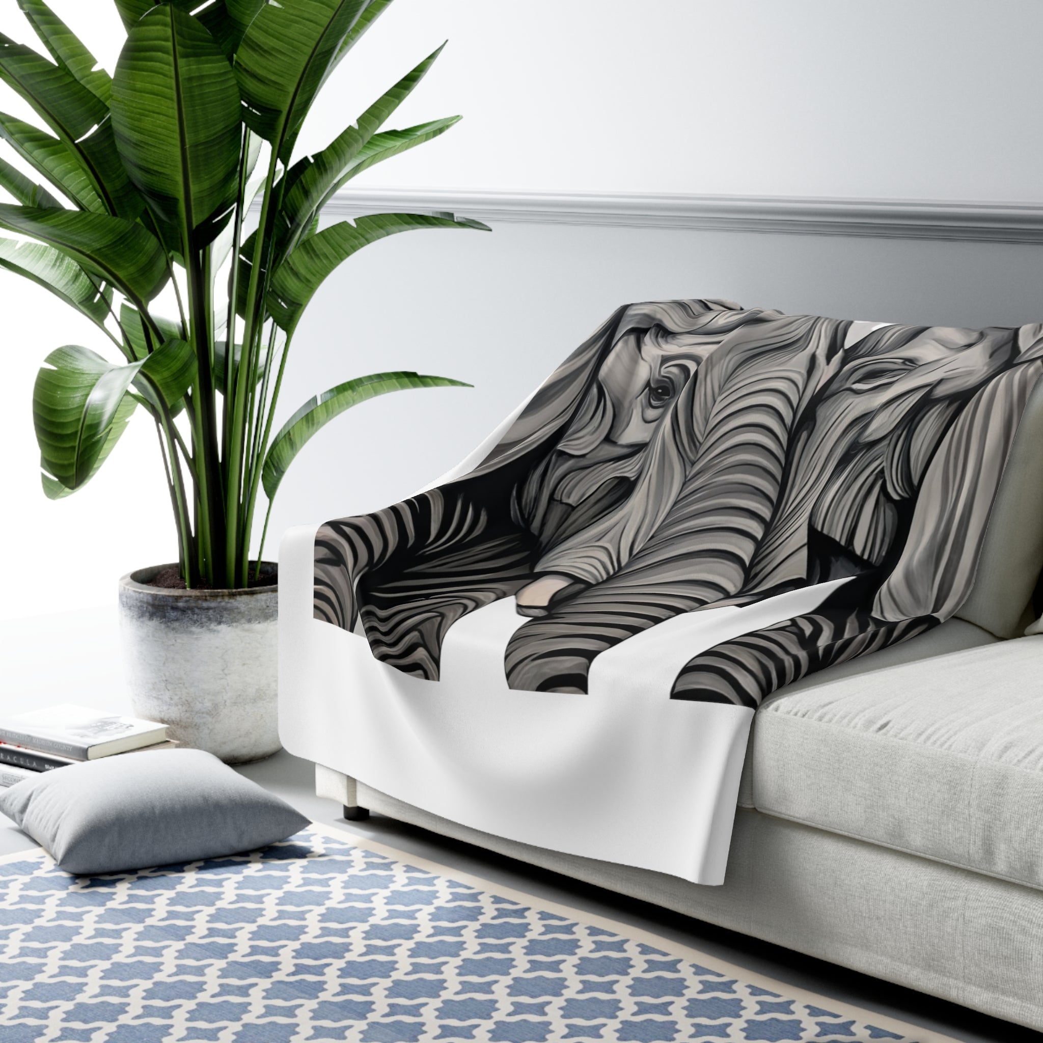 Zwei Elefanten Sherpa Fleece-Decke