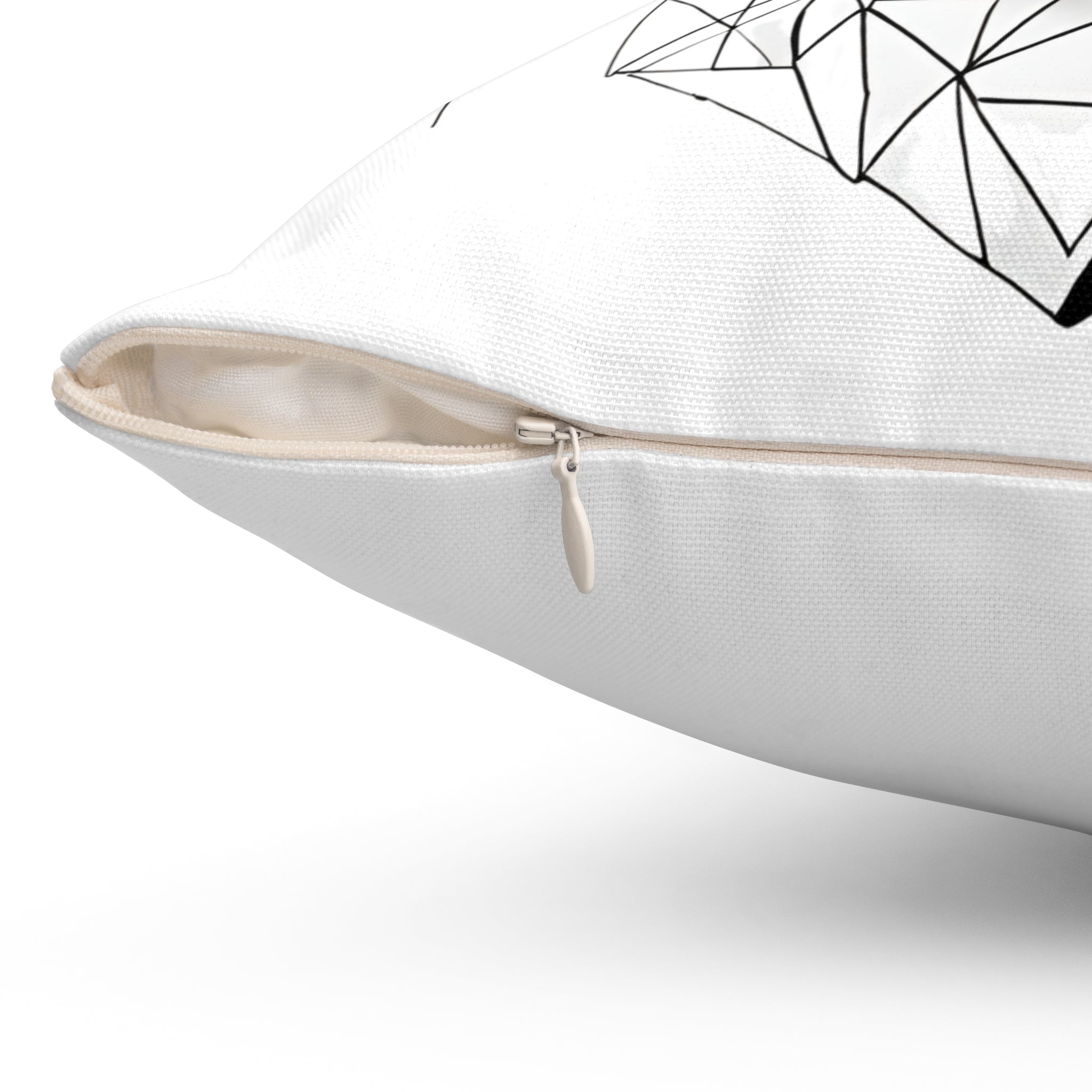 Quadratisches Kissen aus gesponnenem Polyester