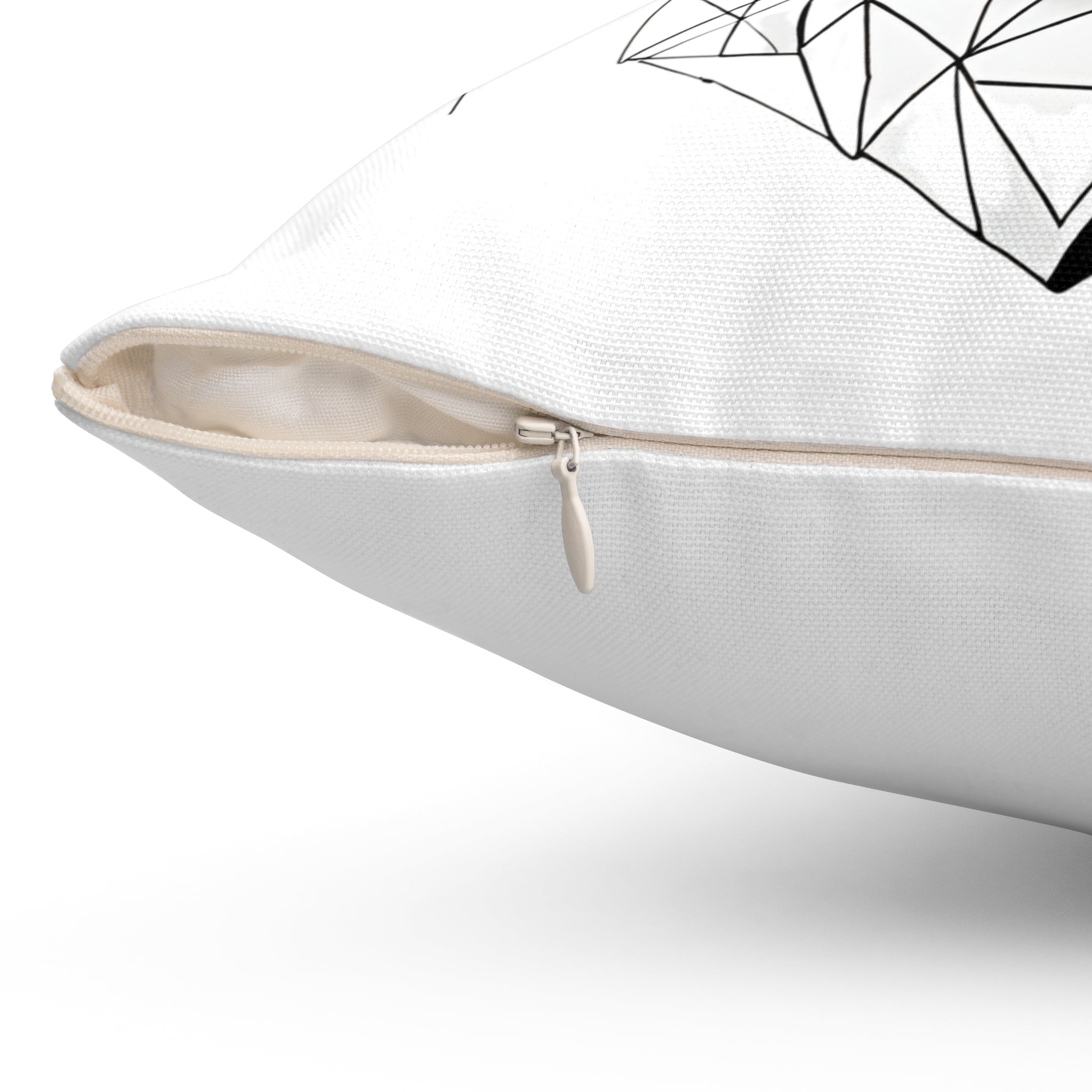 Quadratisches Kissen aus gesponnenem Polyester