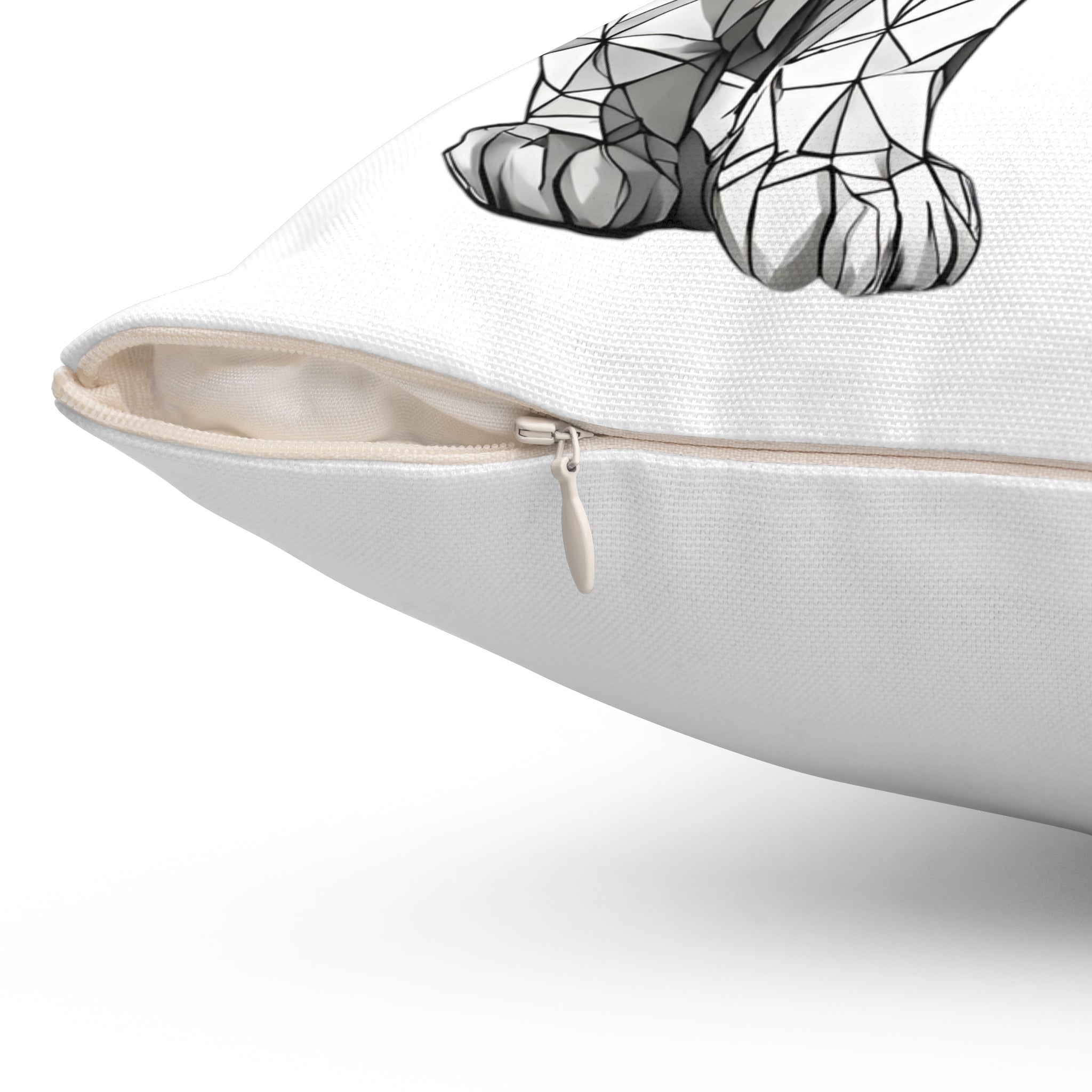 Quadratisches Kissen aus Lion Gesponnen Polyester